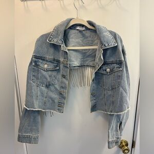 Rhinestone denim jacket